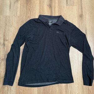 Hurley x Nike Dri-Fit Dark Gray Long Sleeve Polo Shirt (bundle of two shirts)